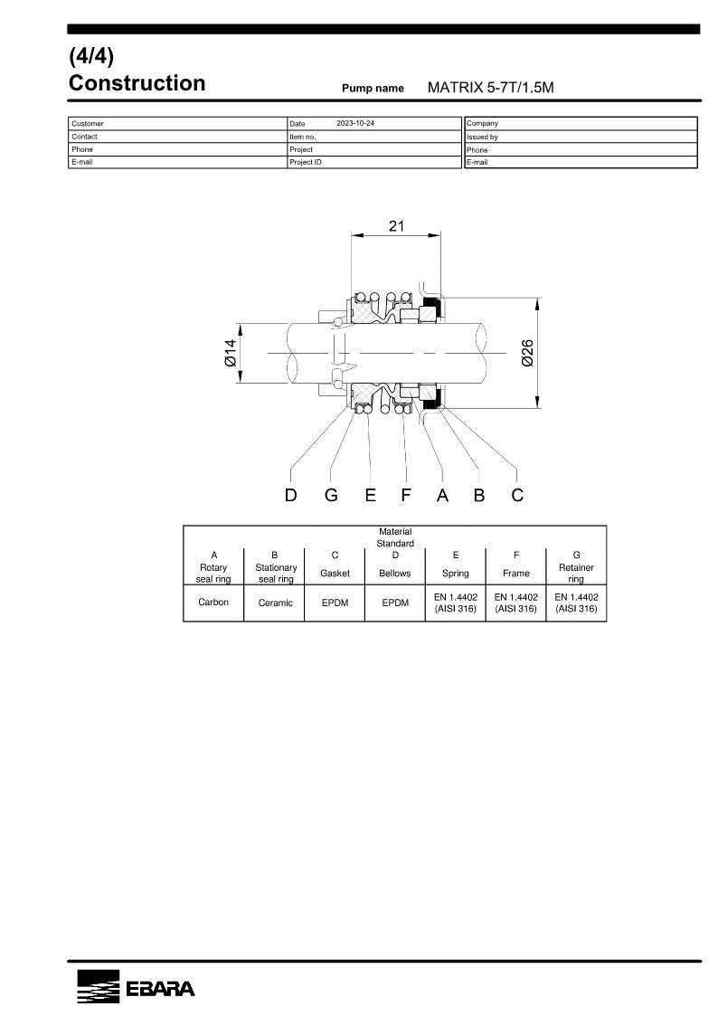 Matrix Ebara EBARA MATRIX Pumps (5-7T, 1.5M) – Complete Range In-Stock in UAE